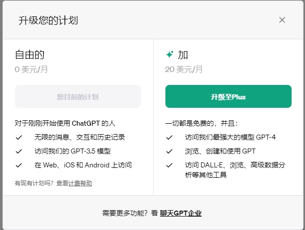 Chatgpt-Chatgpt免费和付费的差别，PLUS会员的好处(2)