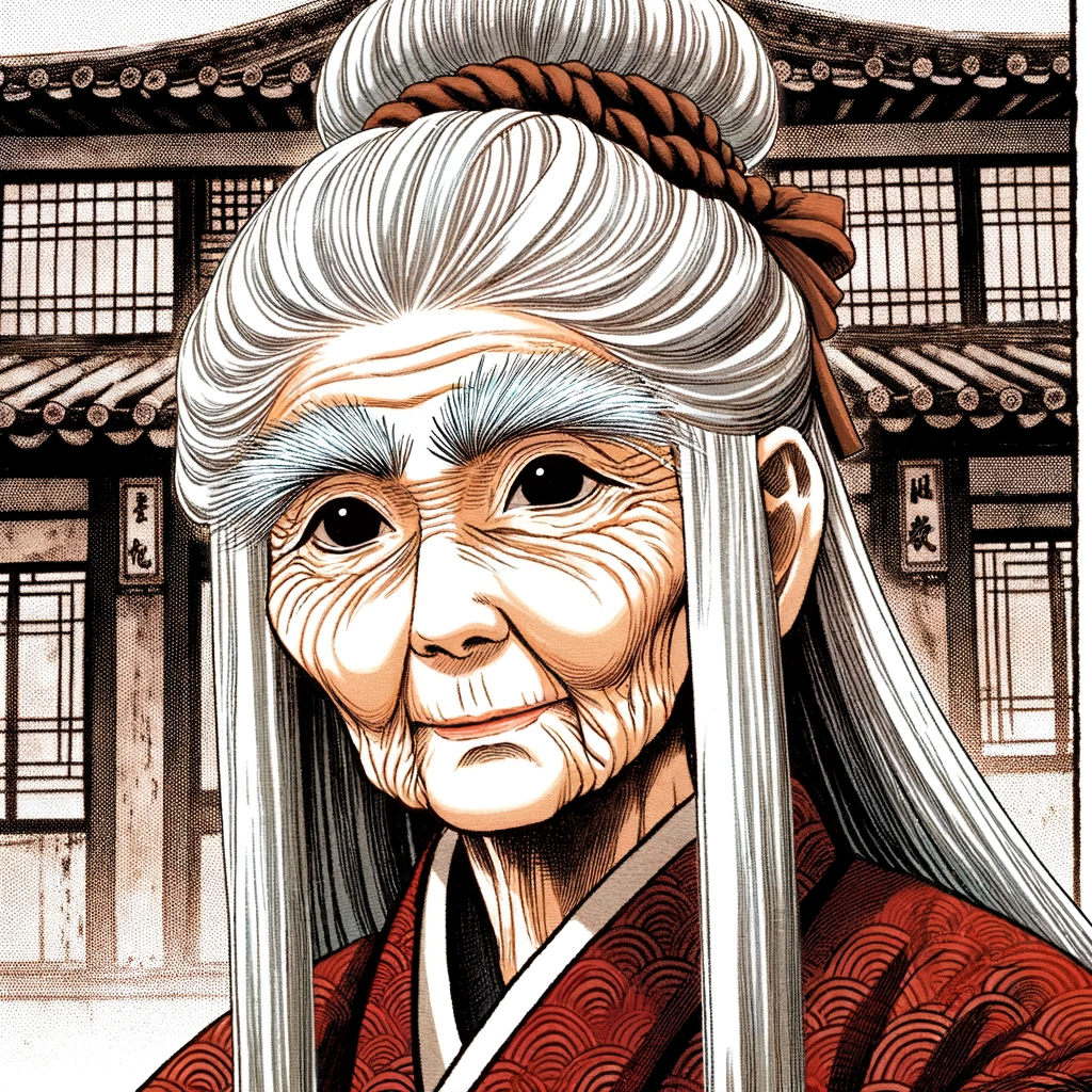 DALL·E 2024-01-08 14.56.53 - A manga panel set in 1990s China, featuring a 90-y.png