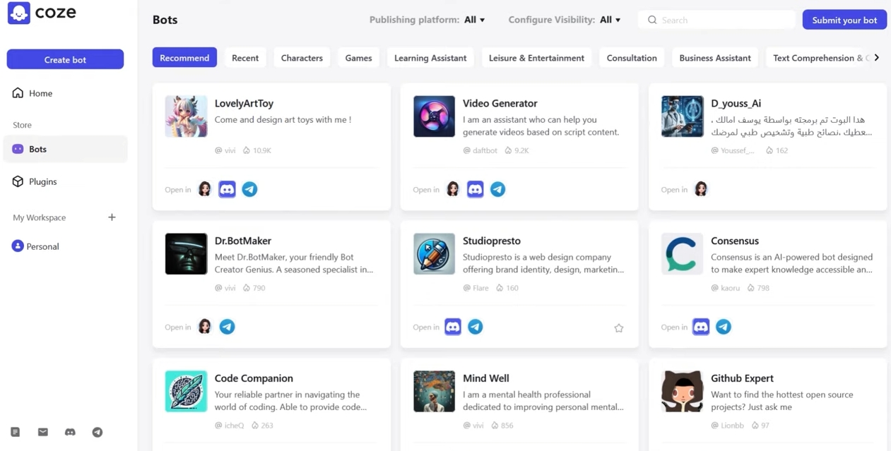 Github-字节跳动抖音旗下coze综合AI平台使用方法教程(2)